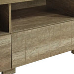 TV Entertainment Unit 3 Storage Drawers with Shelf Natural Wood like MDF in Oak Colour - Furniture > Living Room