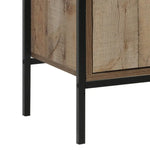 TV Entertainment Unit with 2 Storage Drawers Natural Wood Like Particle board in Oak colour - Furniture > Living Room
