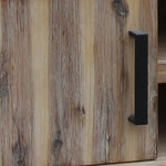TV Entertainment Unit with 2 Storage Drawers Solid Acacia Wooden in Sliver Bruch Colour - Furniture > Living Room