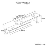 TV Entertainment Unit with 3 Storage Drawers Extendable With Glossy MDF in Black Color - Furniture > Living Room