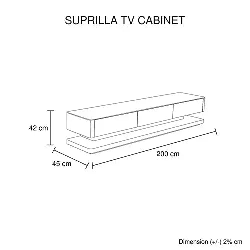 TV Entertainment Unit with 3 Storage Drawers With High Glossy Assembled in White colour - Furniture > Living Room