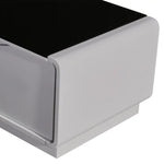 TV Entertainment Unit with 3 Storage Drawers With High Glossy Assembledin Black & White colour - Furniture > Living Room