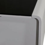 TV Entertainment Unit with 3 Storage Drawers With High Glossy Assembledin Black & White colour - Furniture > Living Room