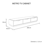 TV Entertainment Unit with 3 Storage Drawers With High Glossy Assembledin Black & White colour - Furniture > Living Room