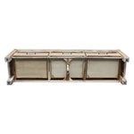 TV Entertainment Unit with 3 Storage Drawers with Shelf Solid Acacia Wooden Frame in Oak Colour - Furniture > Living