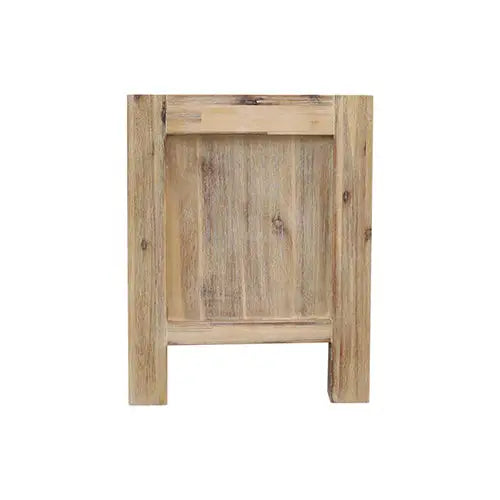 TV Entertainment Unit with 3 Storage Drawers with Shelf Solid Acacia Wooden Frame in Oak Colour - Furniture > Living