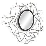 Twig Frame Black Decorative Wall Mirror Art - Furniture > Living Room