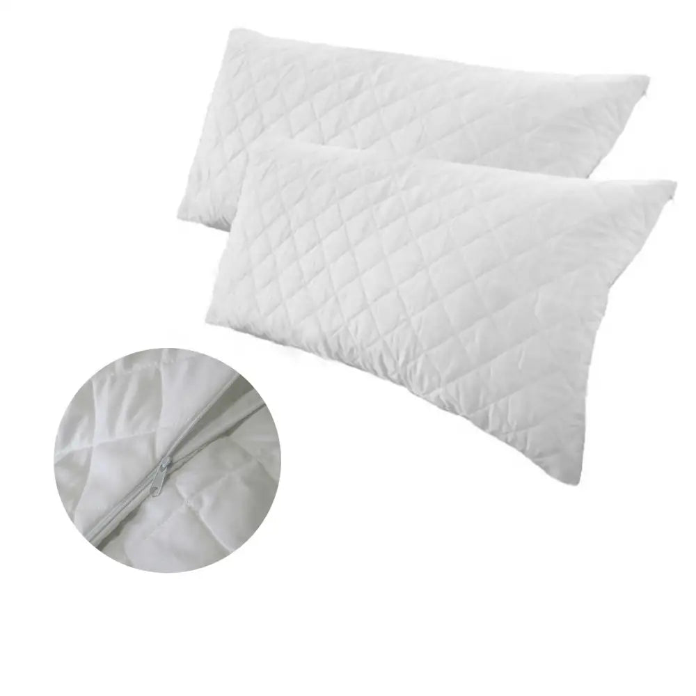 Twin Pack Quilted King Pillow Protectors - Home & Garden > Bedding