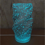 Twisted Vase Luminous INS-Style Glass Vase Modern Minimalist Hydroponic Flower Holder Creative Desktop Decorative