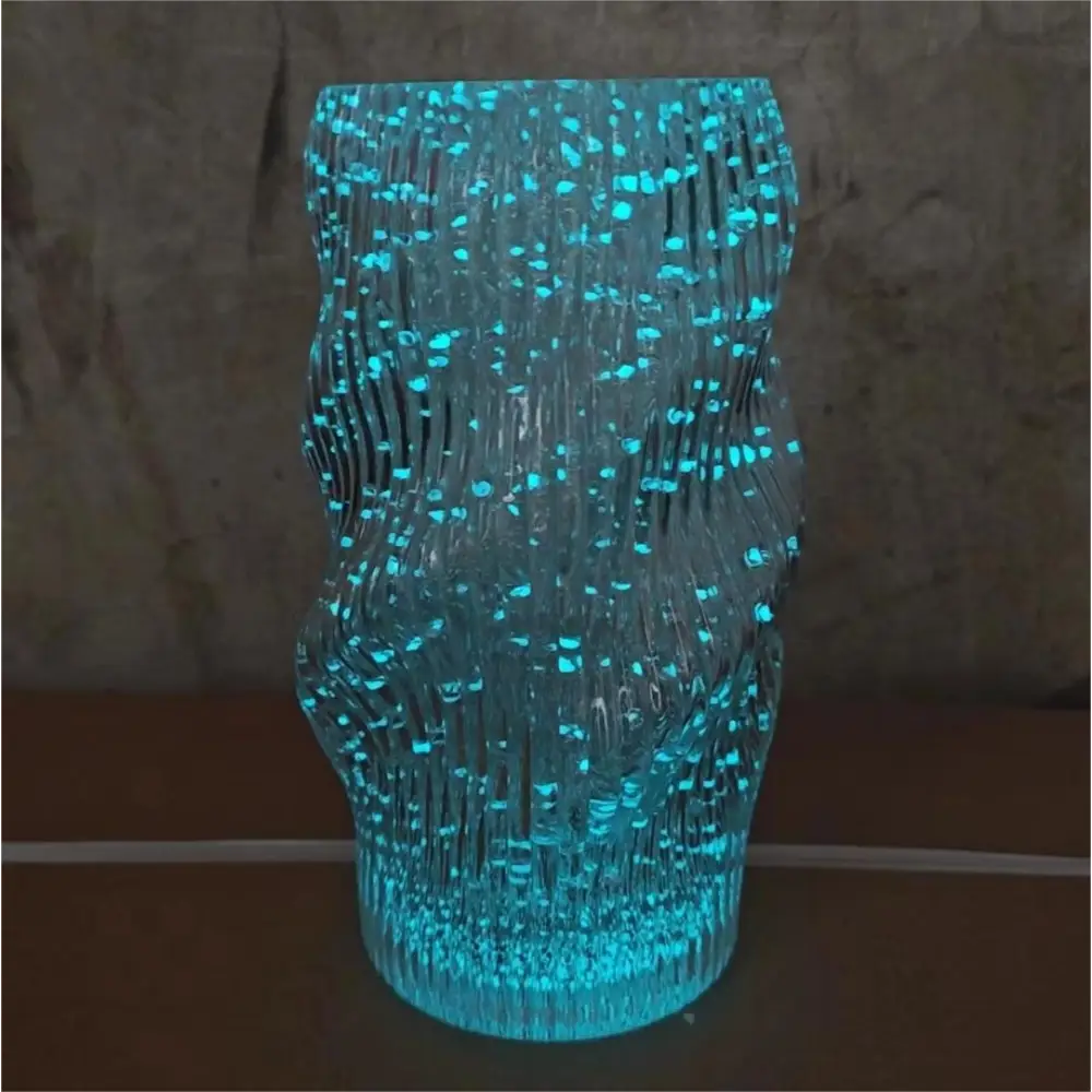 Twisted Vase Luminous INS-Style Glass Vase Modern Minimalist Hydroponic Flower Holder Creative Desktop Decorative