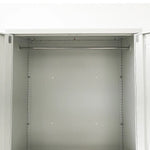 Two-Door Metal Cabinet Shelf Storage for Home Office Gym - Furniture > Office