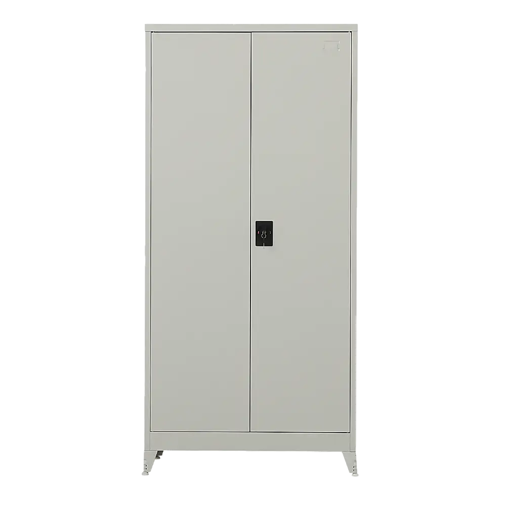 Two-Door Metal Cabinet Shelf Storage for Home Office Gym - Furniture > Office