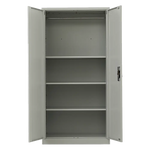 Two-Door Metal Cabinet Shelf Storage for Home Office Gym - Furniture > Office