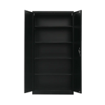 Two-Door Metal Cabinet Shelf Storage for Home Office Gym - Furniture > Office