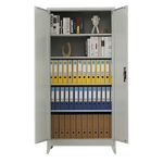 Two-Door Metal Cabinet Shelf Storage for Home Office Gym - Furniture > Office
