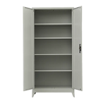 Two-Door Metal Cabinet Shelf Storage for Home Office Gym - Furniture > Office