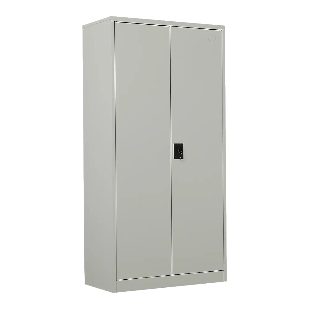 Two-Door Metal Cabinet Shelf Storage for Home Office Gym - Furniture > Office
