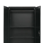 Two-Door Metal Cabinet Shelf Storage for Home Office Gym - Furniture > Office