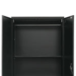 Two-Door Metal Cabinet Shelf Storage for Home Office Gym - Furniture > Office