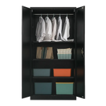 Two-Door Metal Cabinet Shelf Storage for Home Office Gym - Furniture > Office