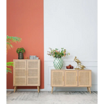 TWO DOOR RATTAN CABINET - Furniture > Dining > Buffets & Sideboards