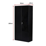 Two-Door Shelf Office Gym Filing Storage Locker Cabinet Safe - Furniture > Office