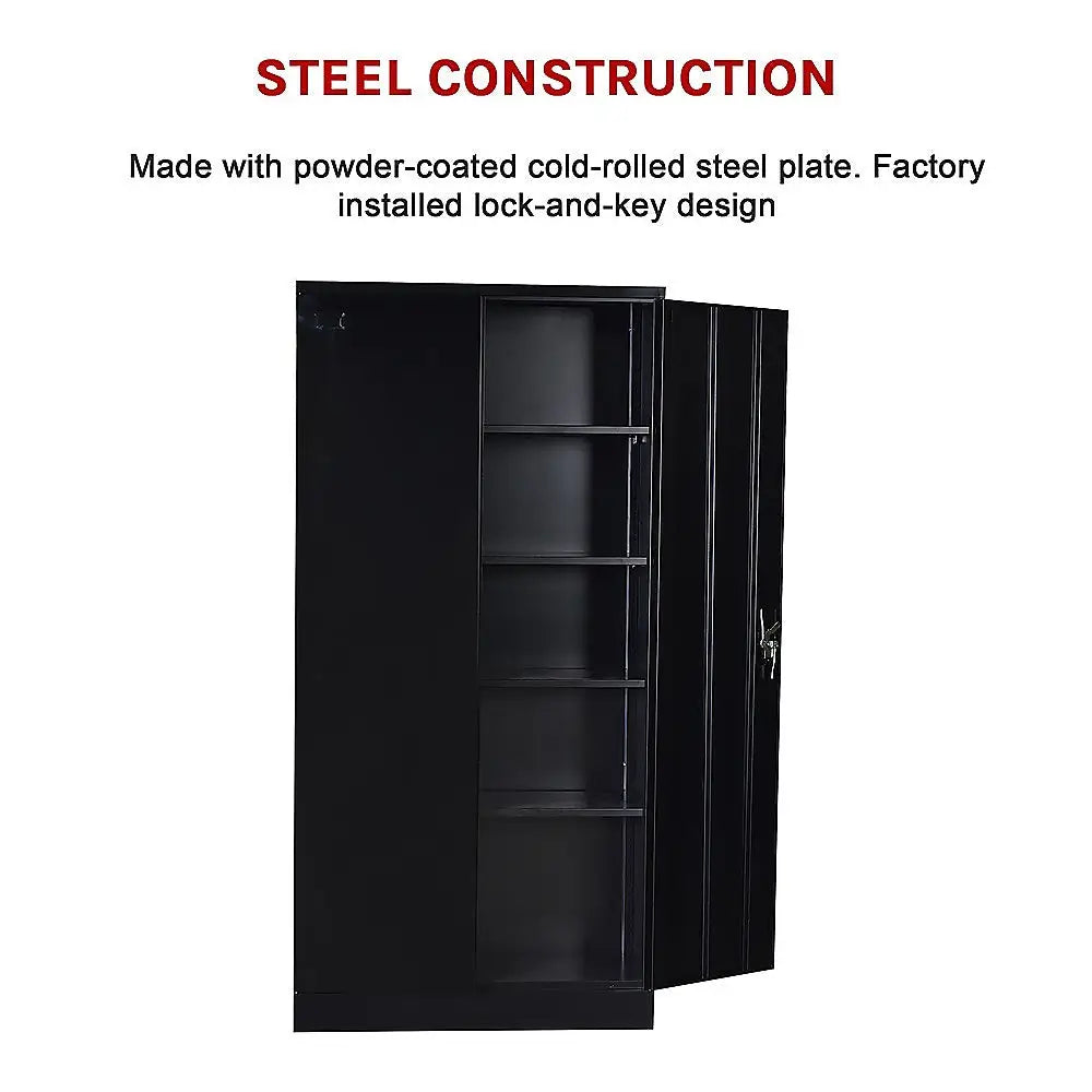 Two-Door Shelf Office Gym Filing Storage Locker Cabinet Safe - Furniture > Office