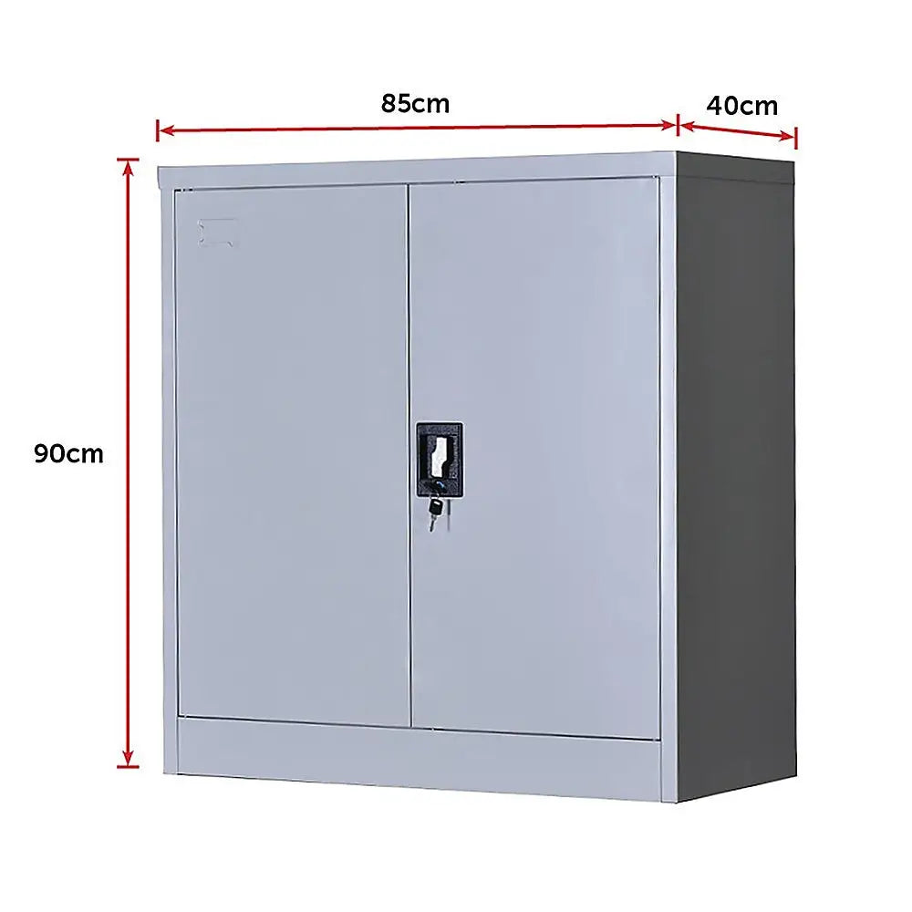 Two-Door Shelf Office Gym Filing Storage Locker Cabinet Safe - Furniture > Office