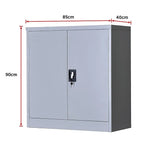 Two-Door Shelf Office Gym Filing Storage Locker Cabinet Safe - Furniture > Office