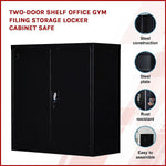 Two-Door Shelf Office Gym Filing Storage Locker Cabinet Safe - Furniture > Office