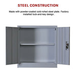 Two-Door Shelf Office Gym Filing Storage Locker Cabinet Safe - Furniture > Office