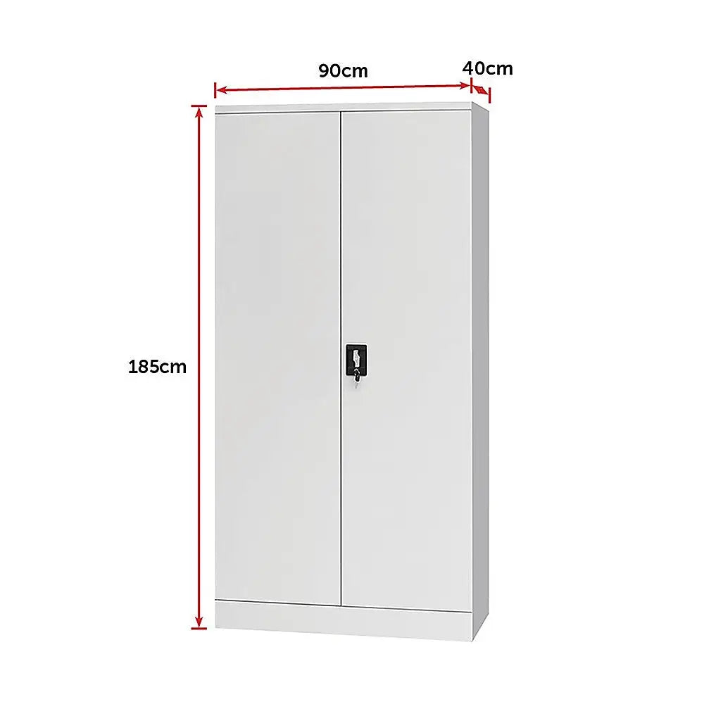 Two-Door Shelf Office Gym Filing Storage Locker Cabinet Safe - Furniture > Office