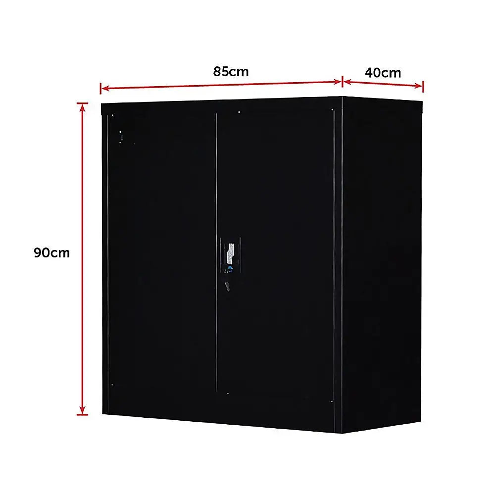 Two-Door Shelf Office Gym Filing Storage Locker Cabinet Safe - Furniture > Office