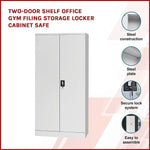 Two-Door Shelf Office Gym Filing Storage Locker Cabinet Safe - Furniture > Office