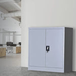 Two-Door Shelf Office Gym Filing Storage Locker Cabinet Safe - Furniture > Office
