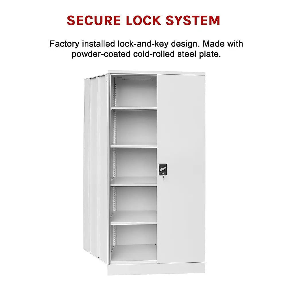 Two-Door Shelf Office Gym Filing Storage Locker Cabinet Safe - Furniture > Office
