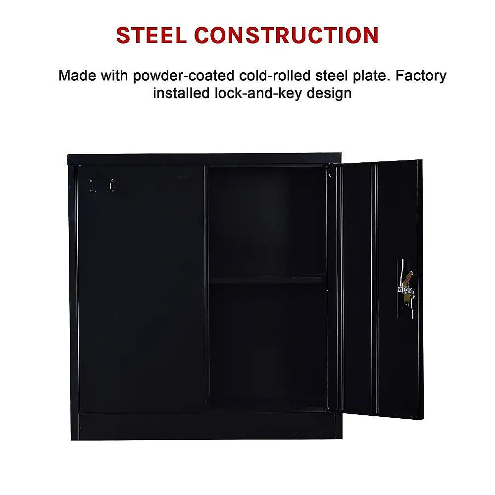 Two-Door Shelf Office Gym Filing Storage Locker Cabinet Safe - Furniture > Office