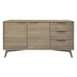 Tyler 166cm Buffet Table 2 Door 3 Drawer Solid Acacia Timber Brushed Smoke - Furniture > Living Room