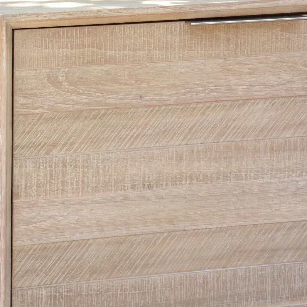 Tyler 166cm Buffet Table 2 Door 3 Drawer Solid Acacia Timber Brushed Smoke - Furniture > Living Room