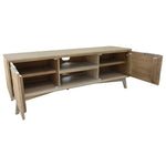 Tyler 166cm ETU Entertainment TV Unit 2 Door Solid Acacia Timber Brushed Smoke - Furniture > Living Room