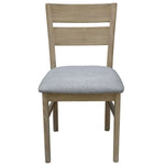 Tyler 4pc Set Dining Chair Fabric Seat Solid Acacia Timber Wood Brushed Smoke - Furniture > Dining