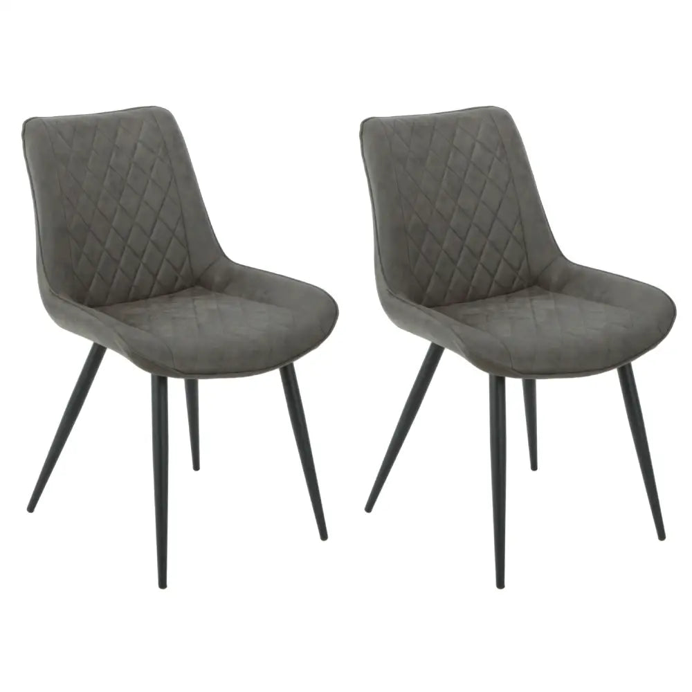 Tyler Fabric Chair (Set of 2) - Grey - Furniture > Dining > Kitchen & Dining Chairs