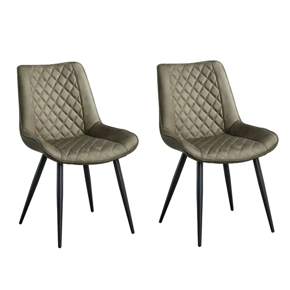 Tyler Fabric Chair (Set of 2) - Olive Green - Furniture > Dining > Kitchen & Dining Chairs