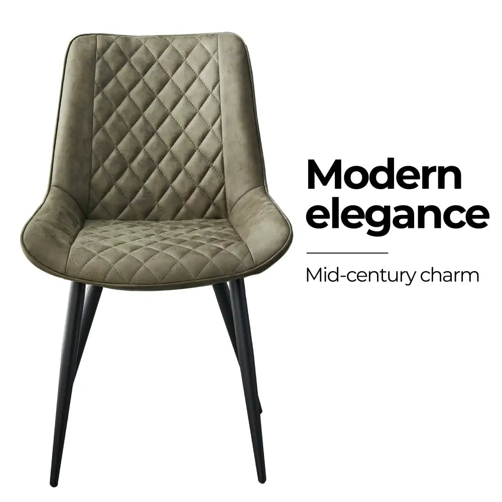 Tyler Fabric Chair (Set of 2) - Olive Green - Furniture > Dining > Kitchen & Dining Chairs
