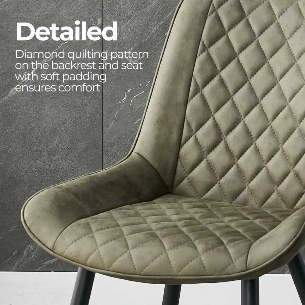 Tyler Fabric Chair (Set of 2) - Olive Green - Furniture > Dining > Kitchen & Dining Chairs