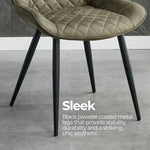 Tyler Fabric Chair (Set of 2) - Olive Green - Furniture > Dining > Kitchen & Dining Chairs