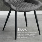 Tyler Fabric Chair (Set of 4) - Grey - Furniture > Dining > Kitchen & Dining Chairs
