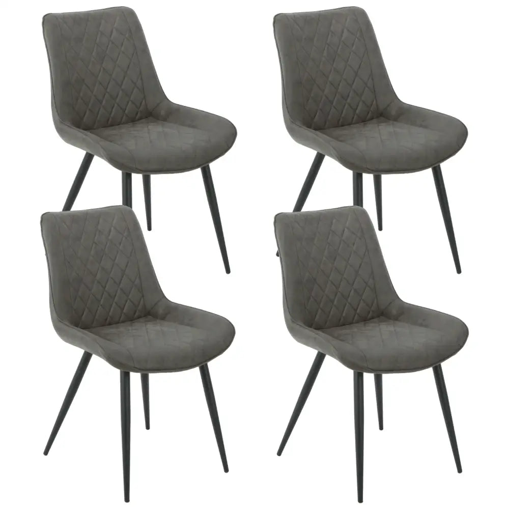 Tyler Fabric Chair (Set of 4) - Grey - Furniture > Dining > Kitchen & Dining Chairs