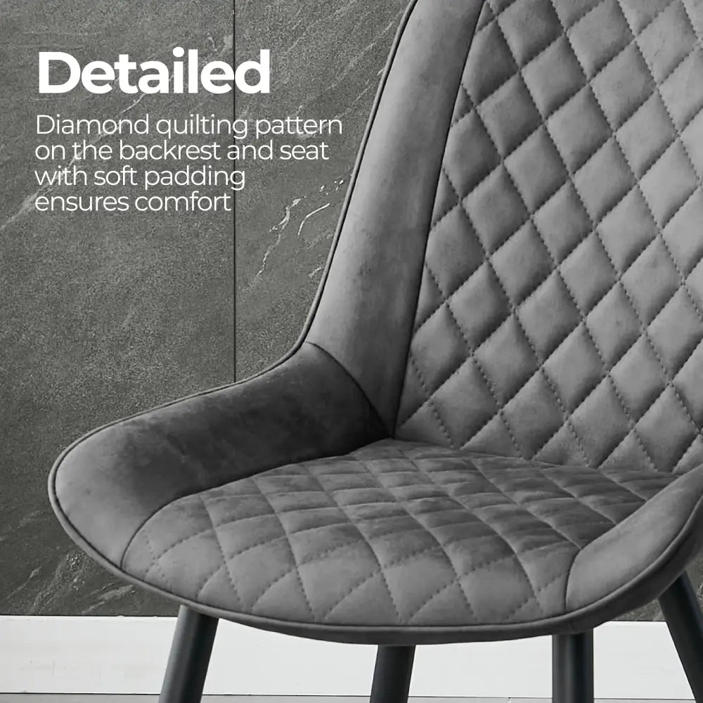 Tyler Fabric Chair (Set of 4) - Grey - Furniture > Dining > Kitchen & Dining Chairs