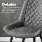Tyler Fabric Chair (Set of 4) - Grey - Furniture > Dining > Kitchen & Dining Chairs